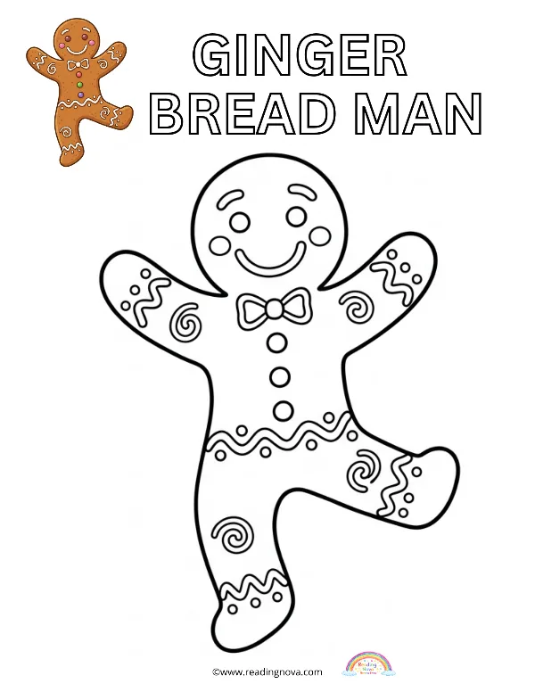 Free colouring page: Ginger Bread Man