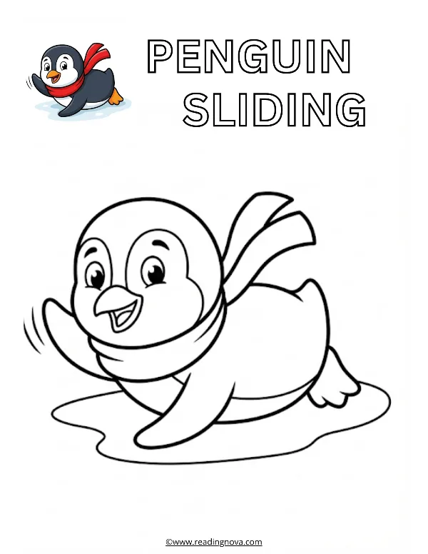 Free colouring page: Penguin