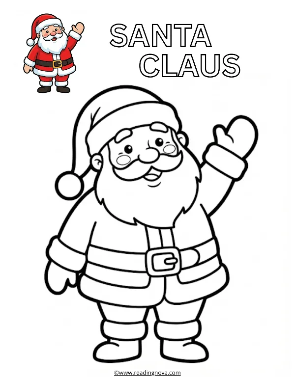 Free colouring page: Santa Claus