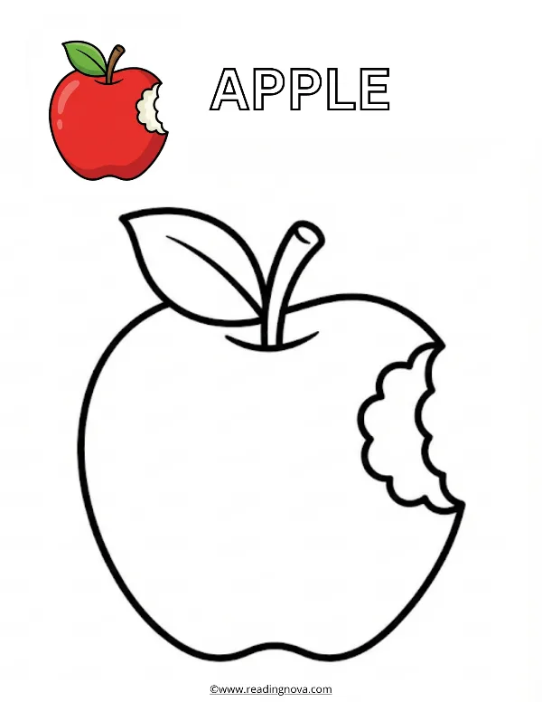 Free colouring page: Apple