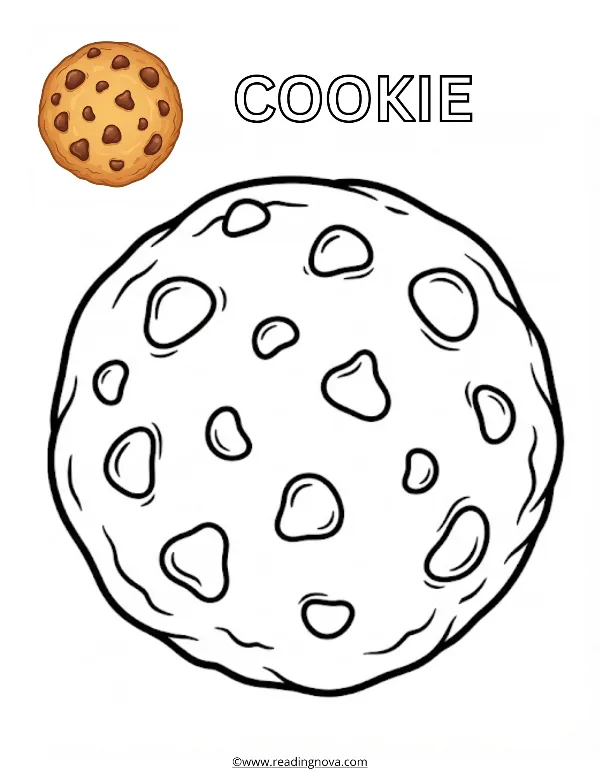 Free colouring page: Cookie