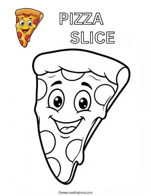 Free colouring page: Pizza Slice
