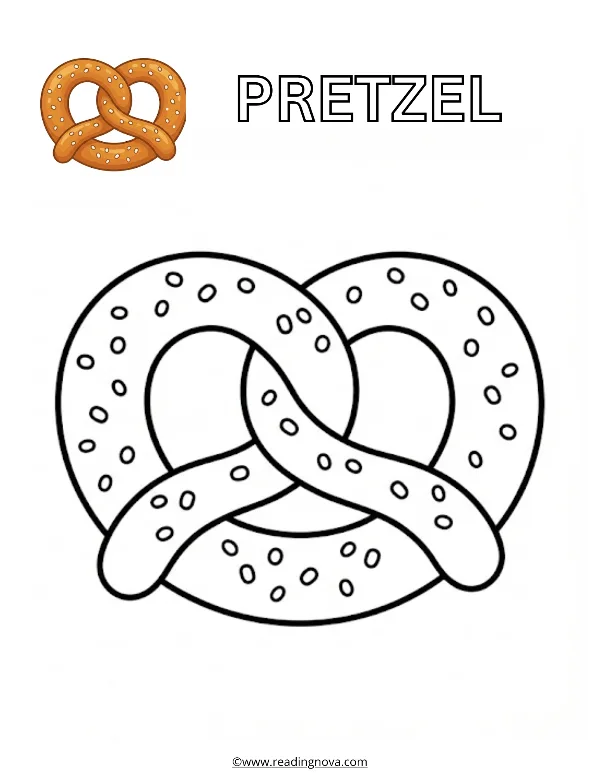 Free colouring page: Pretzel