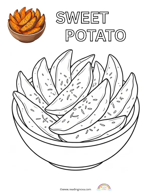 Free colouring page: Sweet Potato