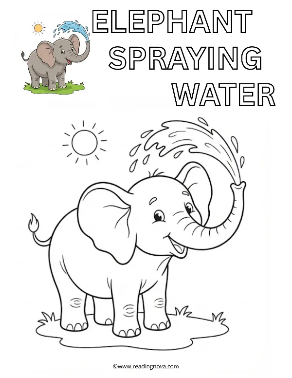 Free colouring page: Elephant