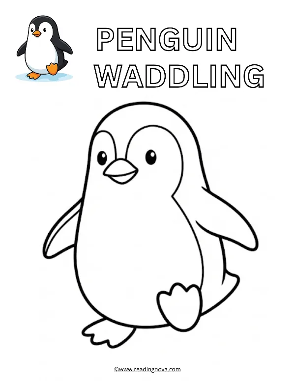 Free colouring page: Penguin