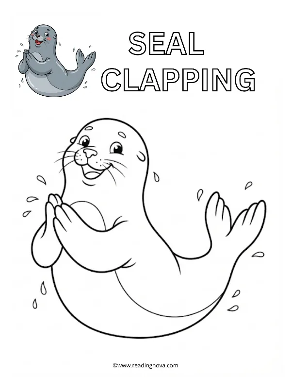 Free colouring page: Seal