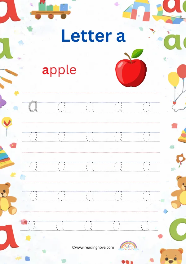 Free worksheet: Alphabet Lowercase - a