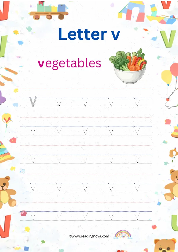 Free worksheet: Alphabet Lowercase - v